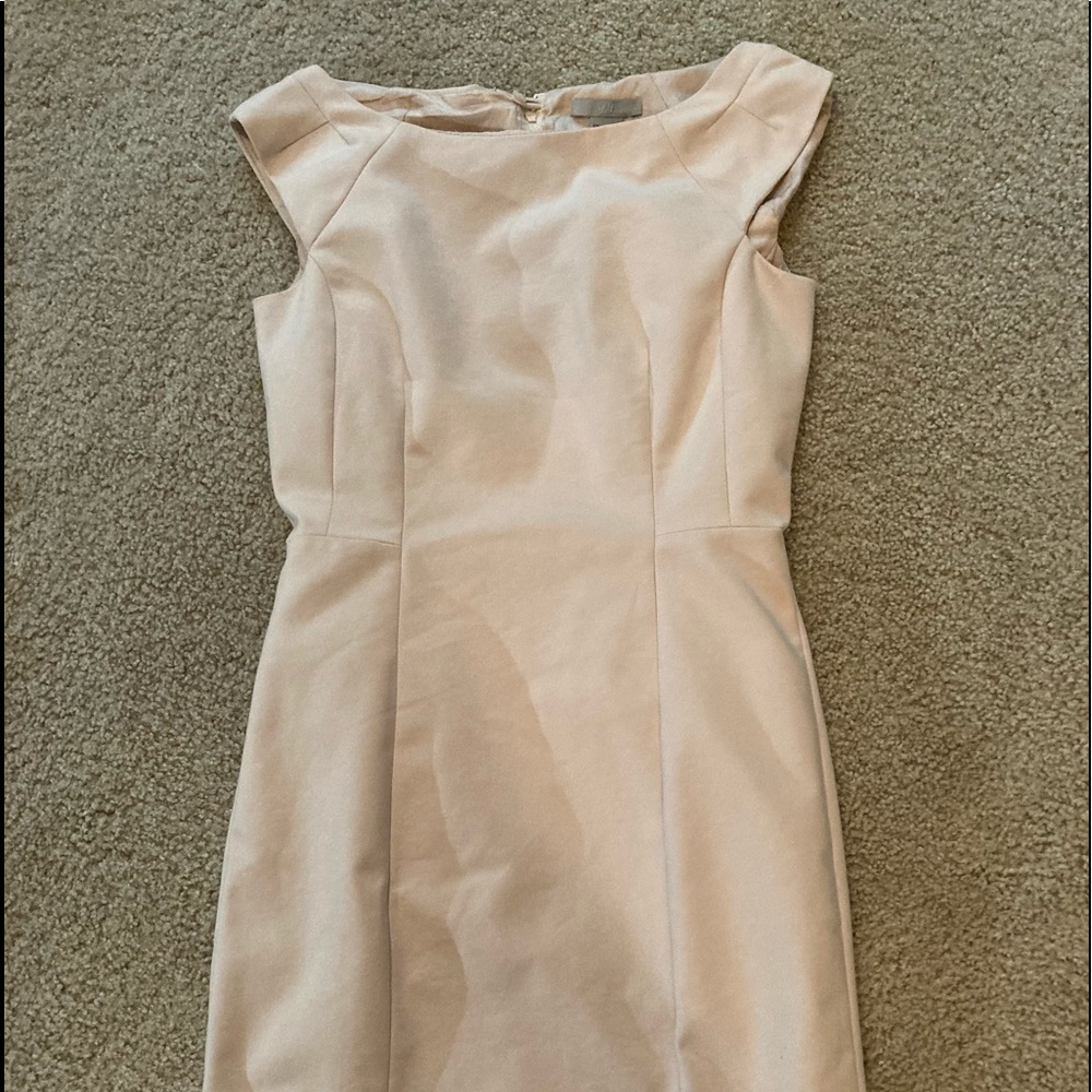 H&M Beige Dress Sleeveless Fully Lined Size:4
